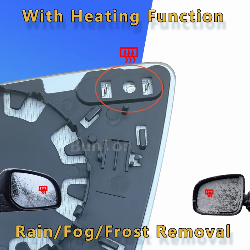 For Audi A6/S6 C6 2005 2006 2007 2008 Left&Right Side Heated Rearview Mirror Glass/A3/S3 A4/S4 RS4 Car Wing Mirror/Parts Replace