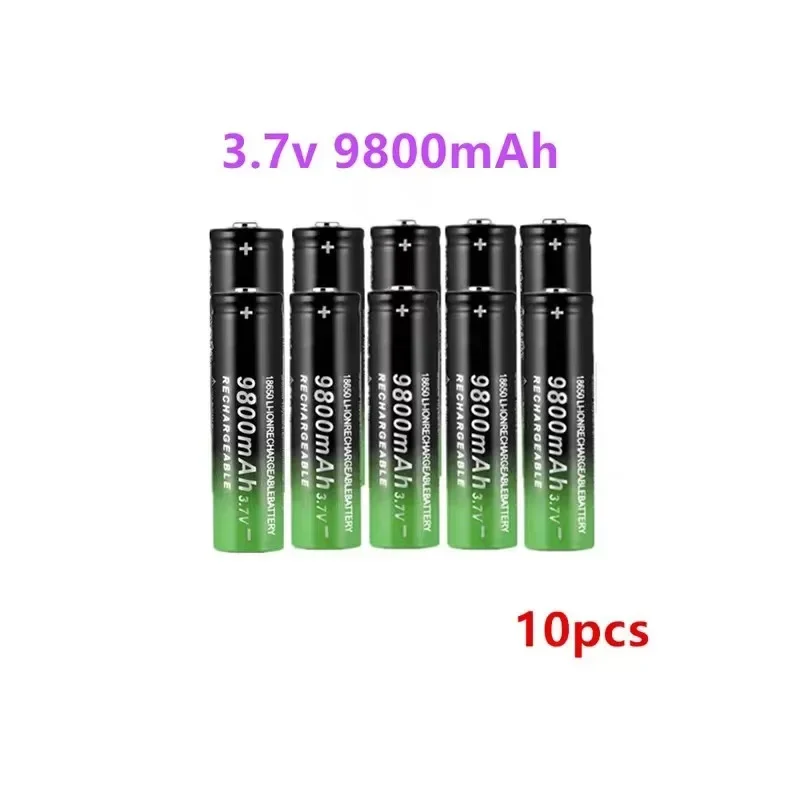 2024 NEW 100% original 1~50PCS 18650 Batterie 3.7v 9800 Mah Li-ion Rechargeable Battery for Led Flashlight Hot New High Quality