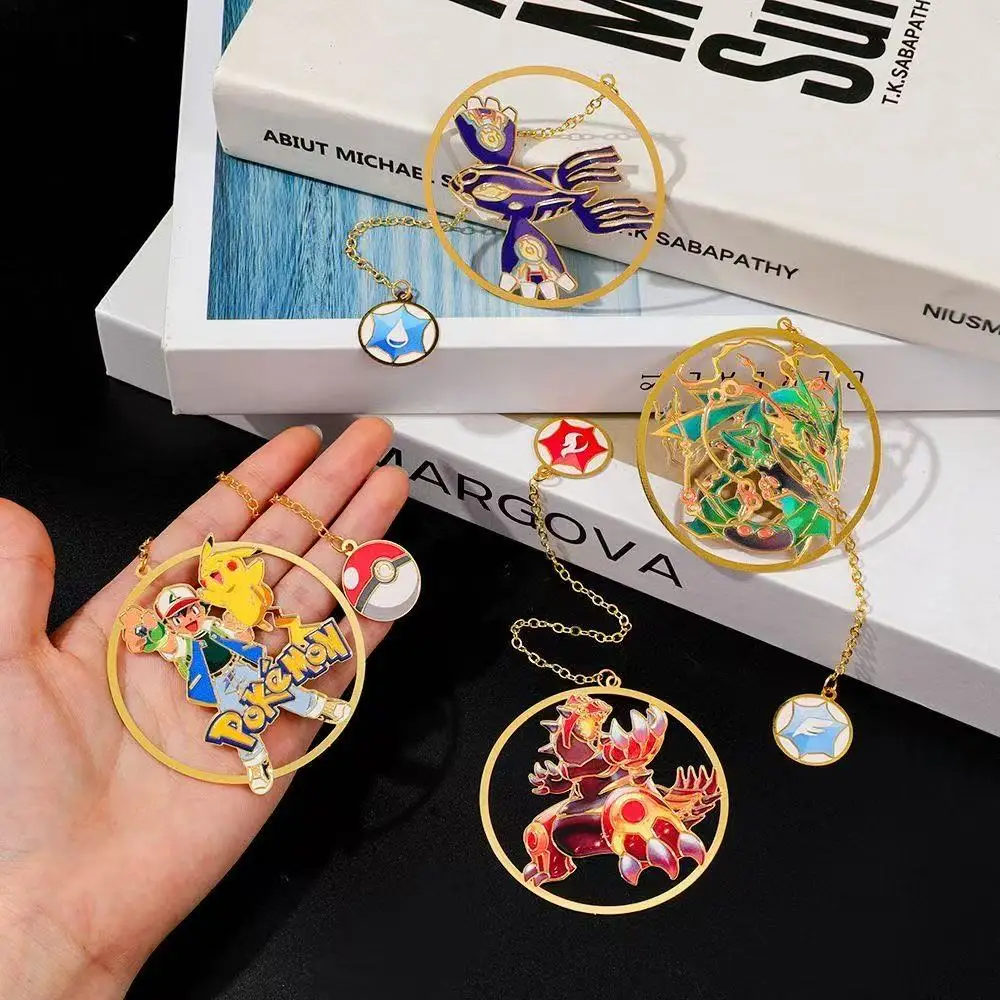 

Pokemon Metal Bookmark Rayquaza Kyogre Pok é mon Pikachu Fine Small Gifts For Friends and Lovers Reading Accessories For Readers