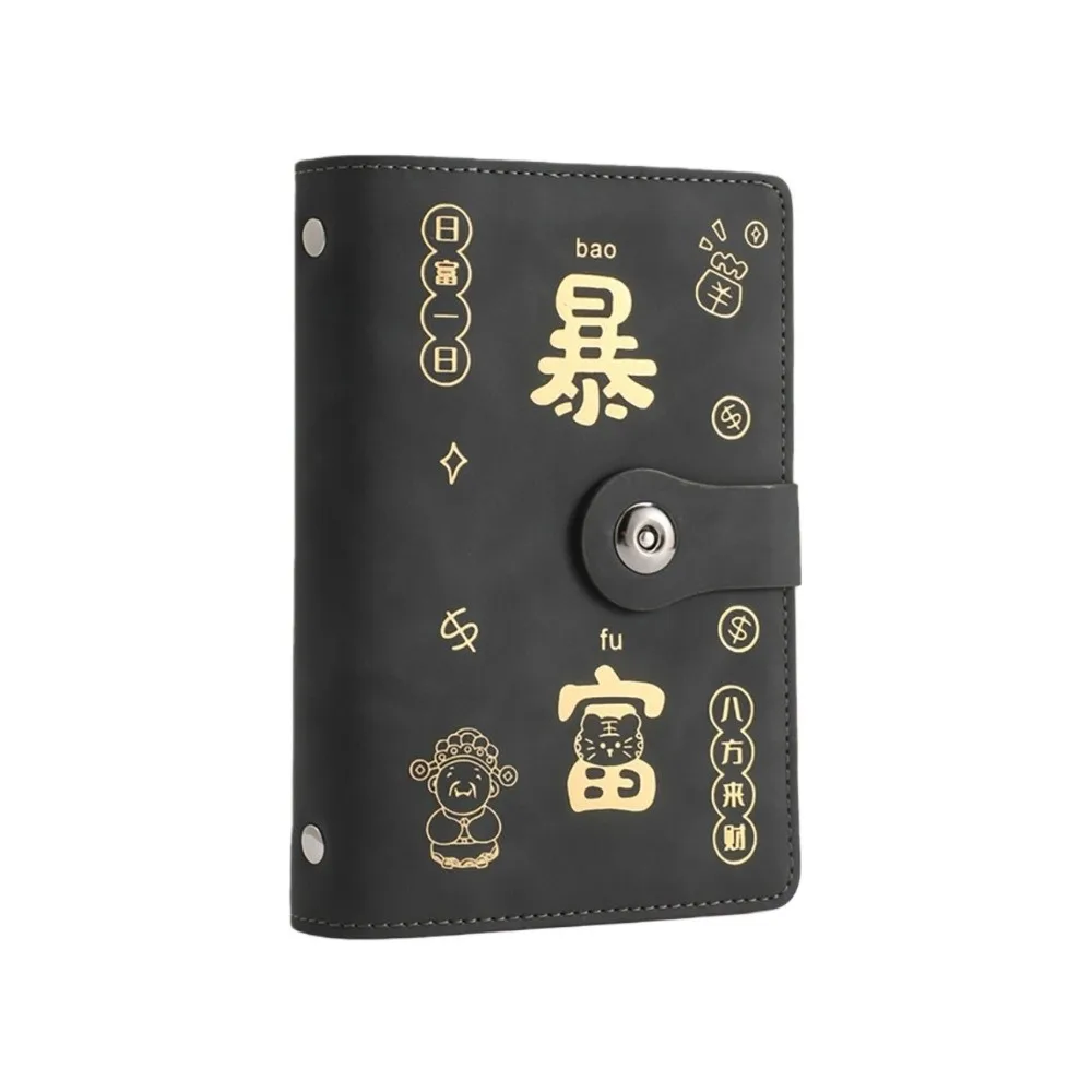 كتاب توفير المال من جلد البولي يوريثان مقاوم للماء بسعة كبيرة لتوفير المال، كتاب تحدي بإبزيم مغناطيسي قابل لإعادة الاستخدام #2