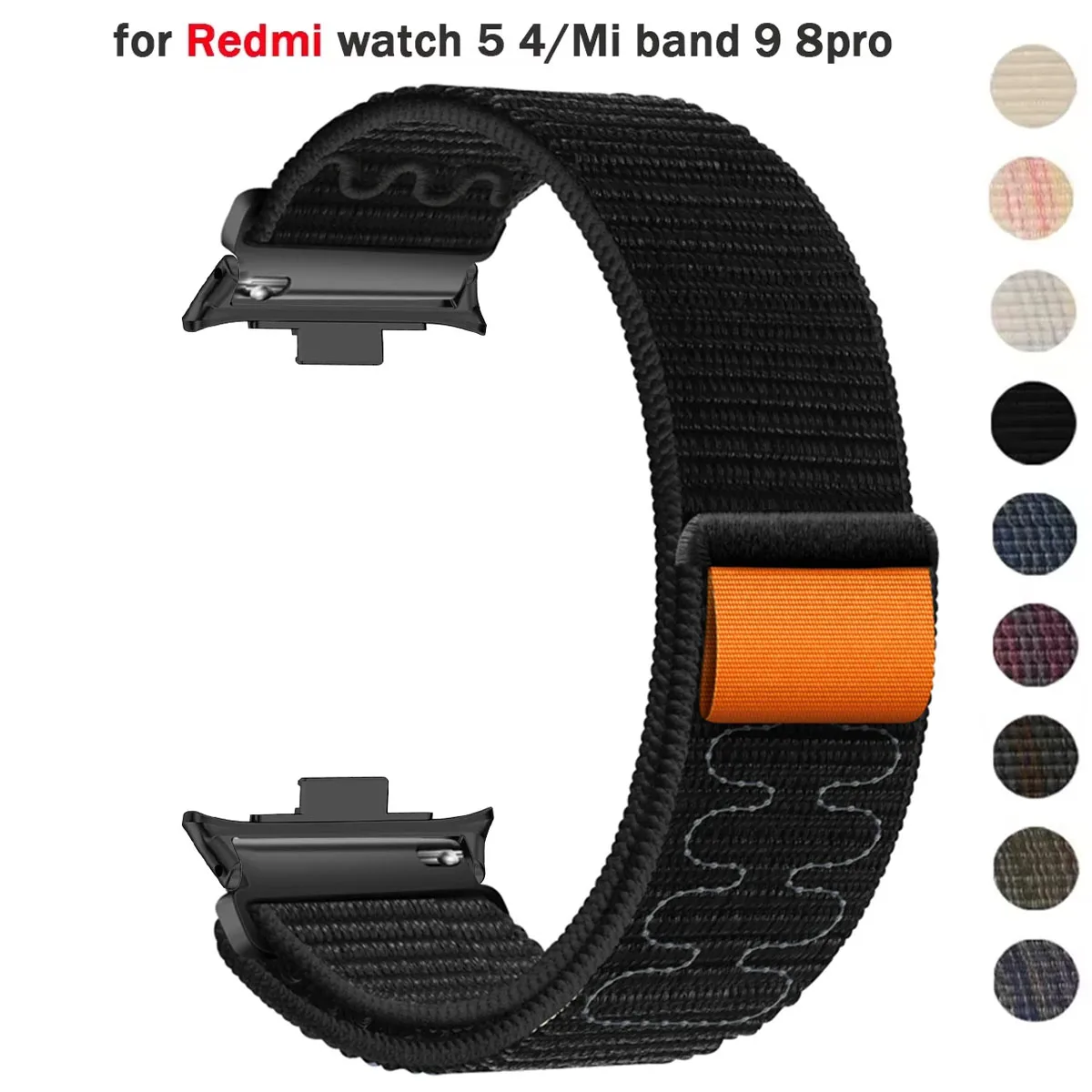 Neues Nylonarmband für Xiaomi Redmi Watch 4/5 Nylonschlaufe, austauschbares Armband, Smartwatch-Gürtel für Mi Band 9/8 Pro Sportarmband