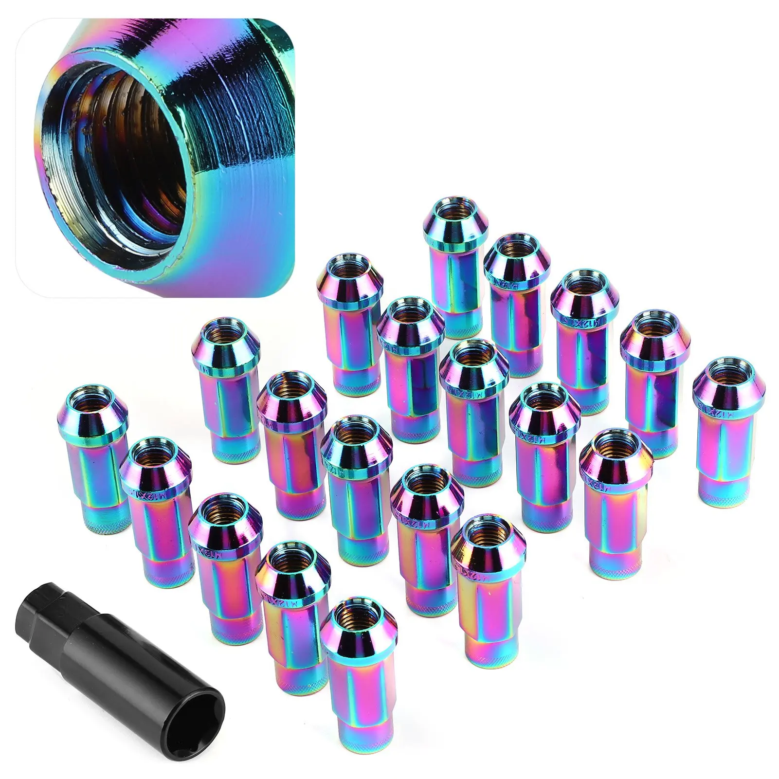 

20pcs 12x1.5mm Lug Nuts Open End Extended Professional Car Auto Modification Accessory