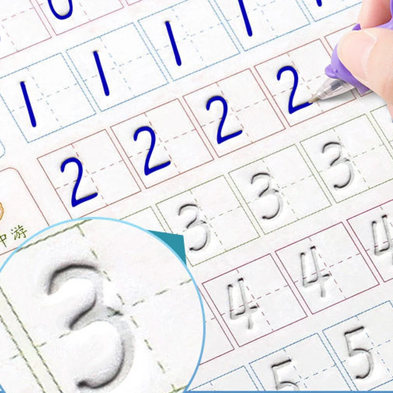 Free Shipping SANK Copybooks Pen Magic Copy Book Free Wiping Children's Kids Writing Sticker Practice Copybook For Calligraphy