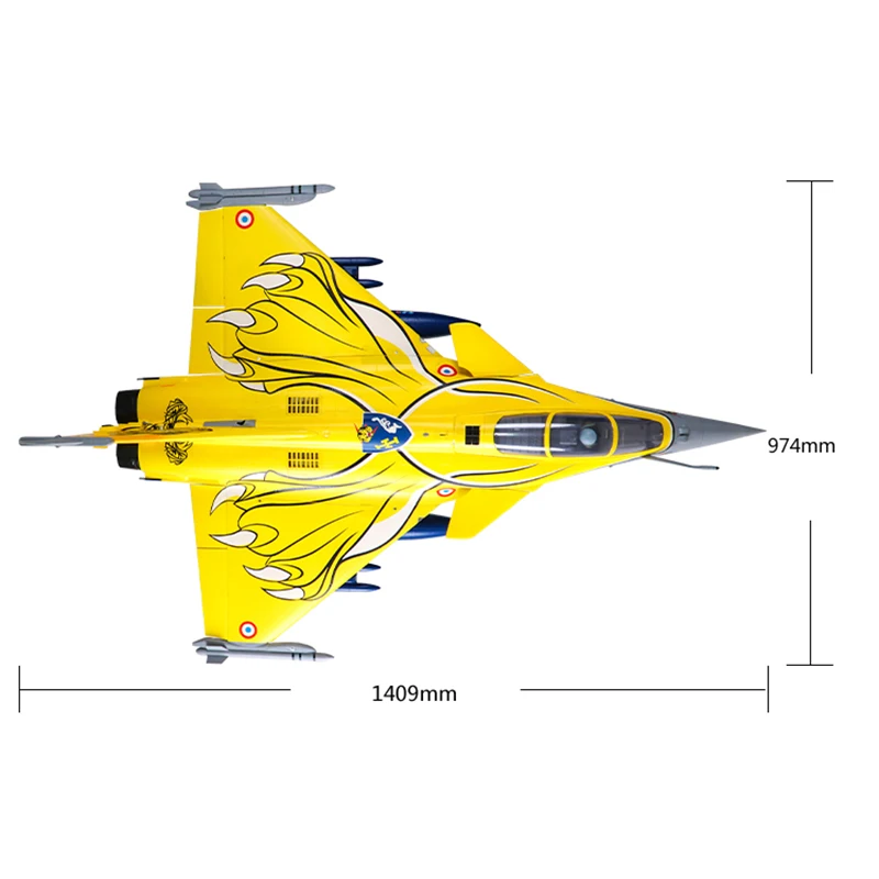 FMS RC Airplane 80mm Ducted Fan EDF Jet 974mm Rafale Dassaul 6CH with Flaps Retracts PNP Hobby Model Plane Aircraft Avion EPO