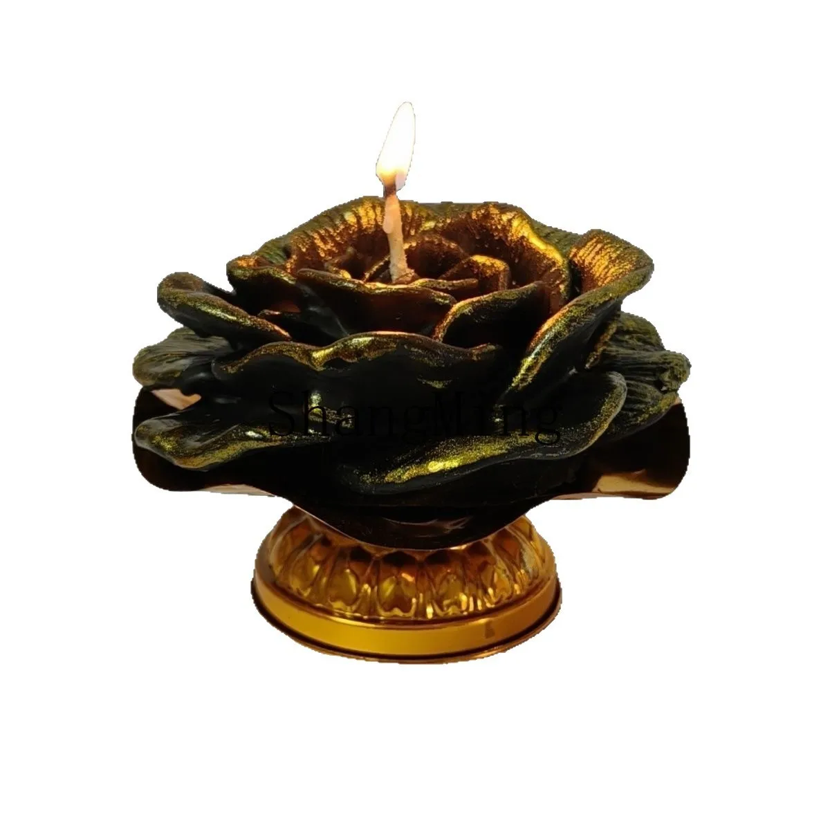 

PYH new red, yellow and black flower shape lahu flower candle lotus flower lamp lotus candle lamp household products