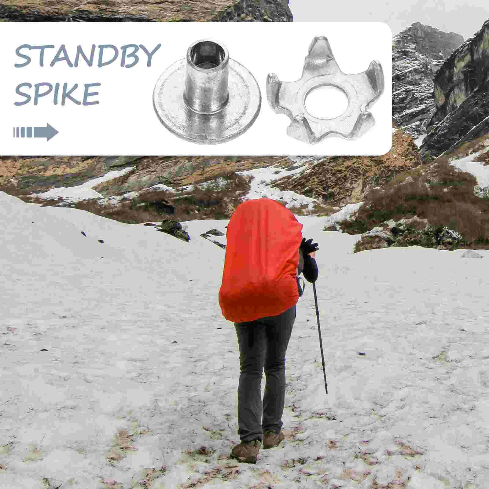 15 Pcs Crampon Nails Snowfield Shoe Spike Non-slip Shoes Climbing Anti-slip Spikes Steel Travel
