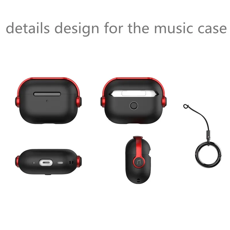 Etui na AirPods Pro 3, generacja Pro 3 (2025) z smyczą, kreatywny wzór muzyczny, zamykane etui na słuchawki do Apple AirPod Pro3/Pro