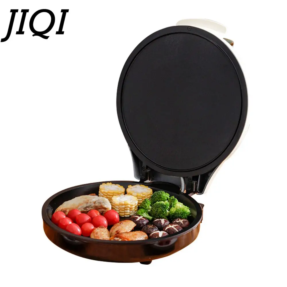 JIQI Double-Sided Heating Baking Pan Electric Skillet Pancake Make Frying Pot Cake Pizza Barbecue Machine Automatic Cooker 220V