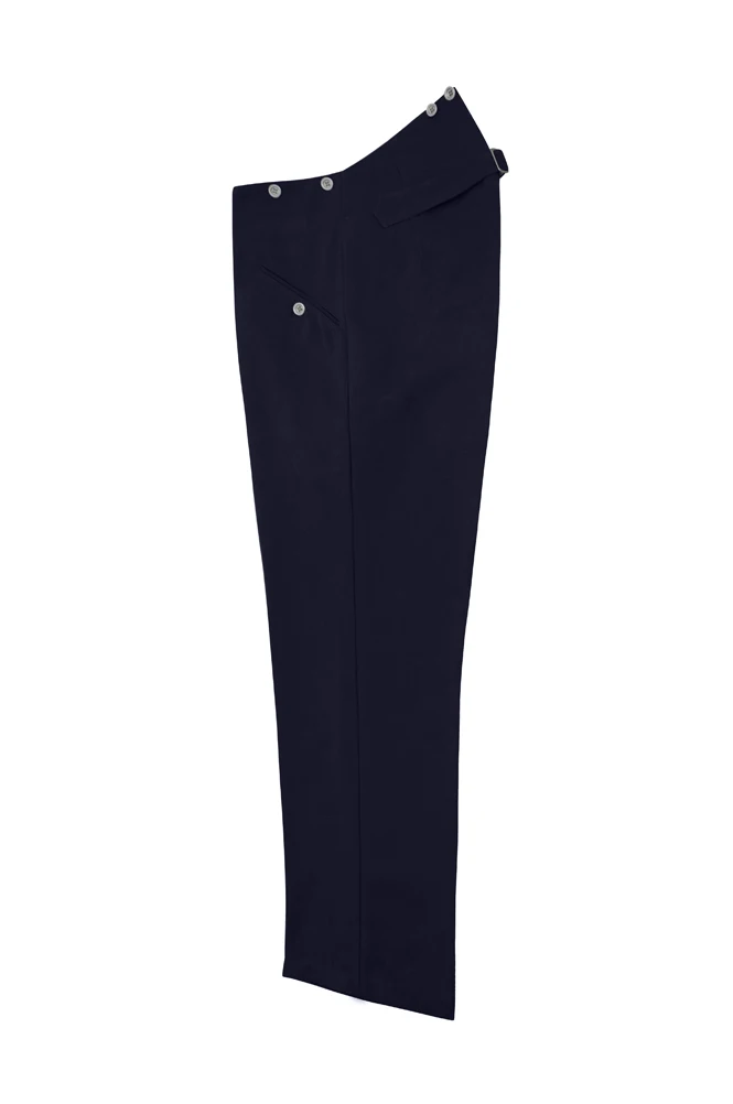 GUDH-002 WWII German Kriegsmarine Navy blue Gabardine Straight Trousers