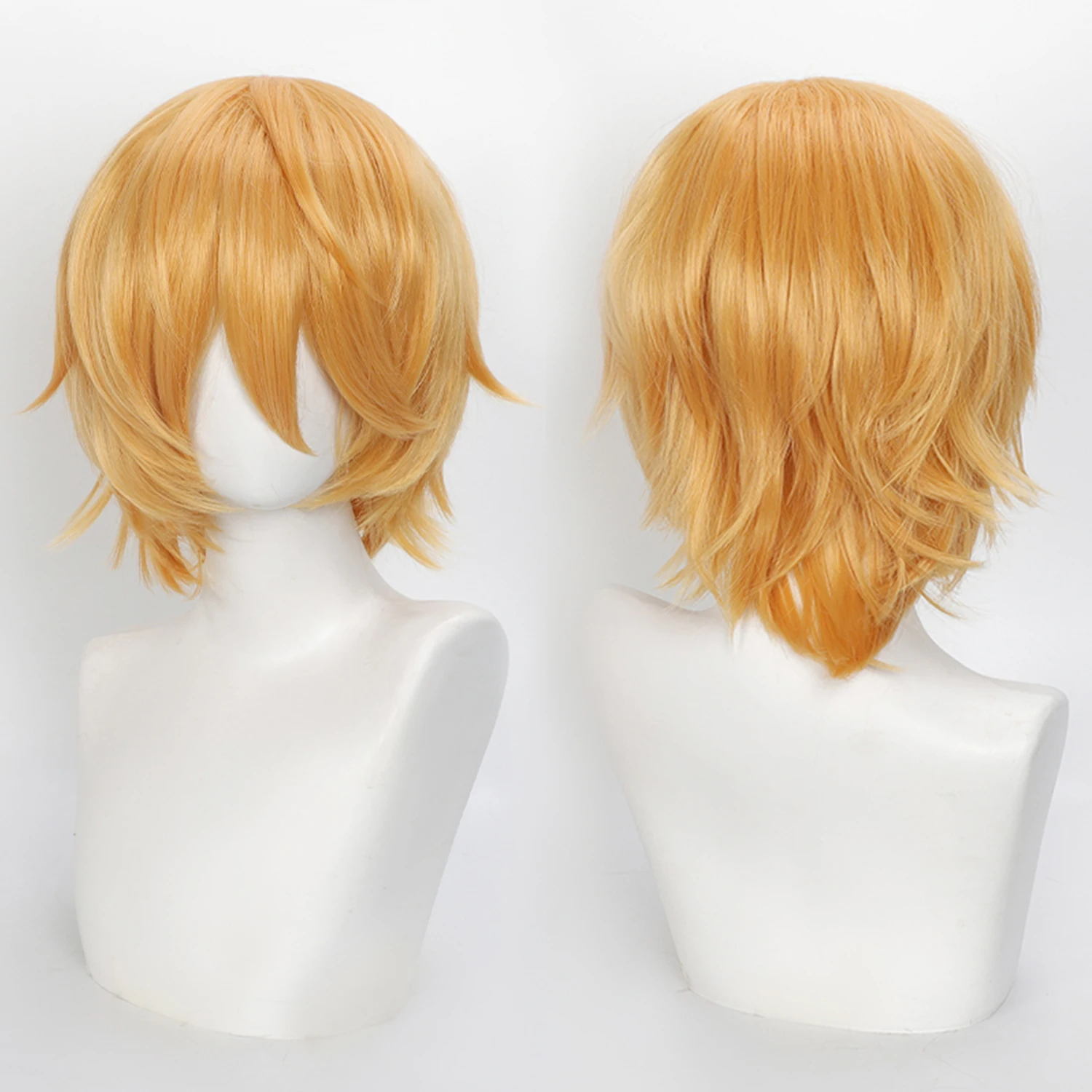 شعر مستعار اصطناعي قصير مموج مع الانفجارات الهوائية المقاومة للحرارة طول الكتف كرة لولبية 14 بوصة الباروكات للاستخدام اليومي للنساء #3