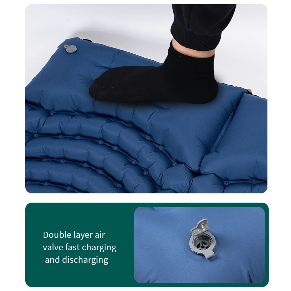 

Матрас с ножным насосом, матрас для кемпинга, технология картирования тела, легкая конструкция, двойной надувной матрас для кемпинга