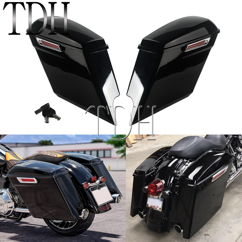 Motorcycle Accessories Hard Saddle Bags Trunk Saddlebags For Harley Touring 2014-2024 FLT FLHT FLHTCU FLHRC Road Street Glide