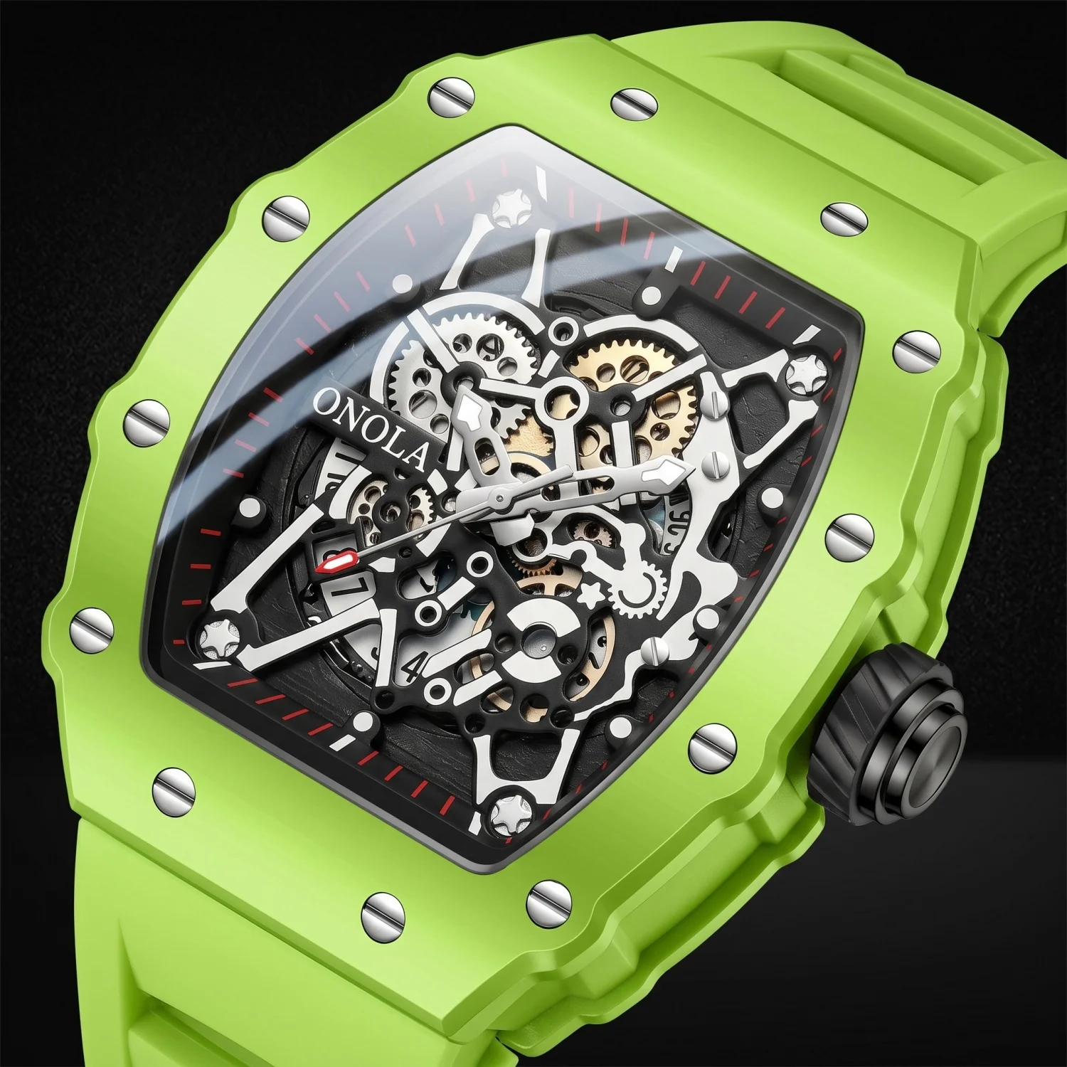 ONOLA Men's Quartz Watch Matte Appearance Alloy Case Fashionable Daily Wear Night Light Waterproof Function, Gift for Friends