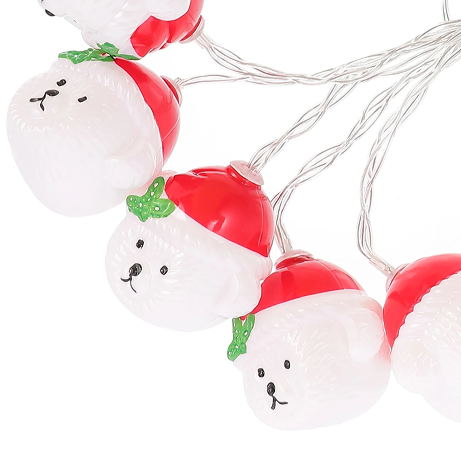 

1Pcs Xmas Bear Lamp String 10 Beads Warm Lights Hanging Decor Garden Balcony Outdoor Christmas Hanging Lamp Lights String