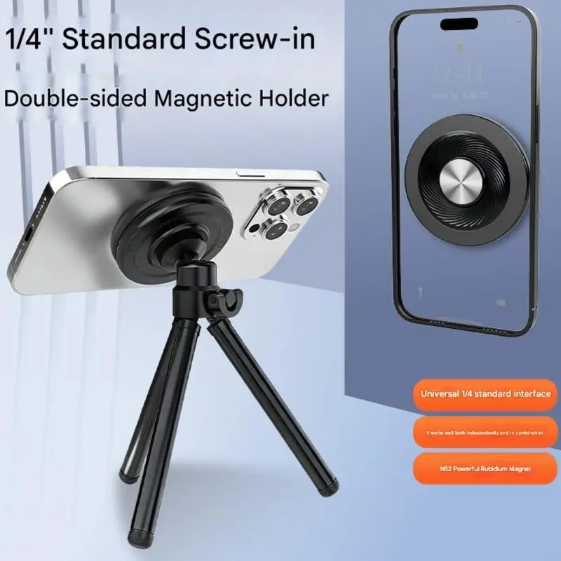 

1/4" Tripod Mount Phone Tripod Mount Adapter for Phone 16 15 14 13 12 Selfs Timer Live Broadcast Tripod 896C