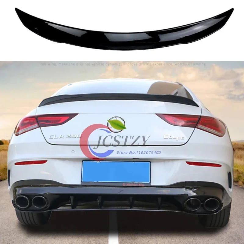 C118 Rear Spoiler For Mercedes Benz CLA Class W118 2019-2020 CLA250 CLA200 CLA220 Gloss Black Rear Wing Lip Trunk Spoiler