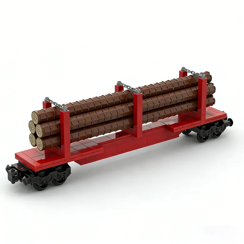 224 stks MOC Skelet Log Trein  - Kids Education Login recensie en prijs