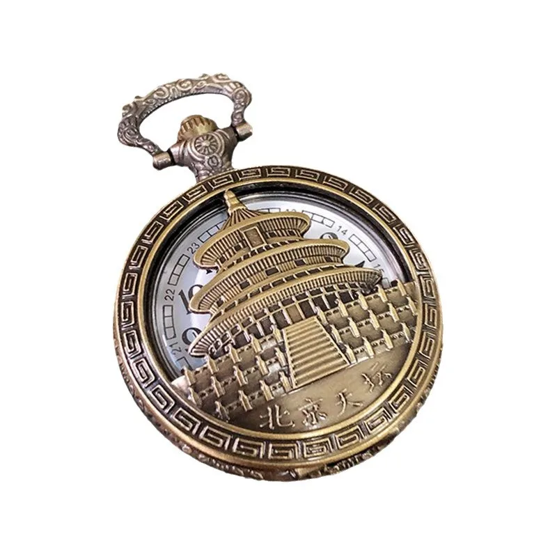 Emblem of a Political Party Commemorative Men's Pocket Watch Large Luminous Large Dial Flip Classic Chaining Watch Comrade in Ar