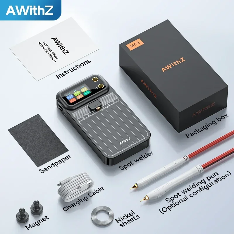 AWithZ MC2 MC1 4000mAh saldatrice a punti portatile Micro saldatrice a punti per IPhone Andriod 18650 batteria Flex Kit di strumenti di riparazione