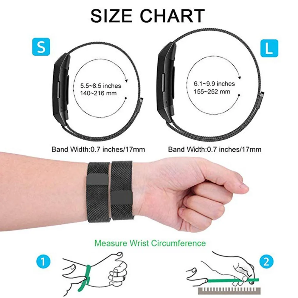 Metal Magnetic Loop Strap For Fitbit Charge 4 3 Band Replacement Wristband Watchband For Fitbit Charge 3 SE Smart Watch Correa