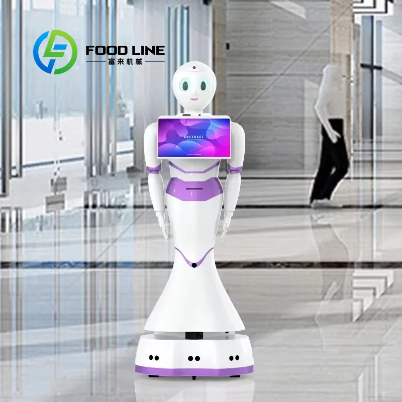 Customized Commercial Dual-Screen AI Humanoid Reception Robot for Showroom Welcome and Tour Guide Service