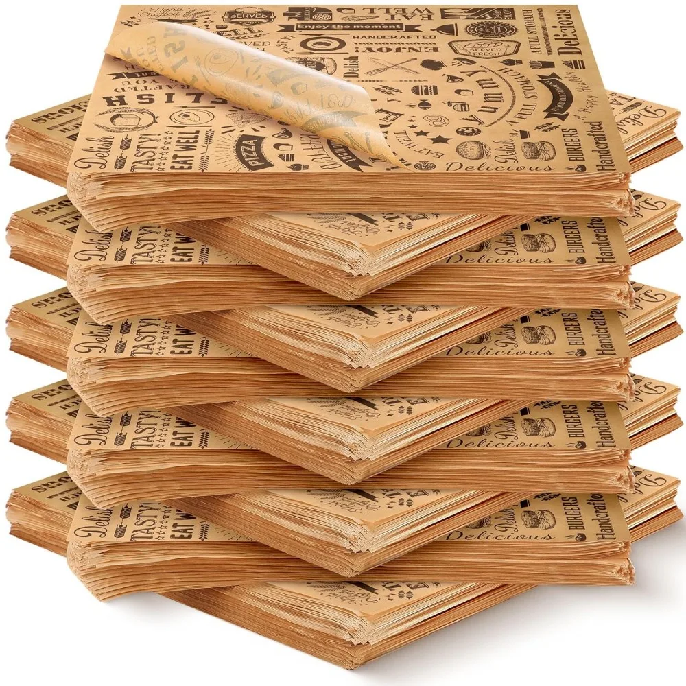 

1000 Pcs 12x12 Inch Grease Resistant Wax Paper Sheets for Food Baking, Sandwich Wrappers