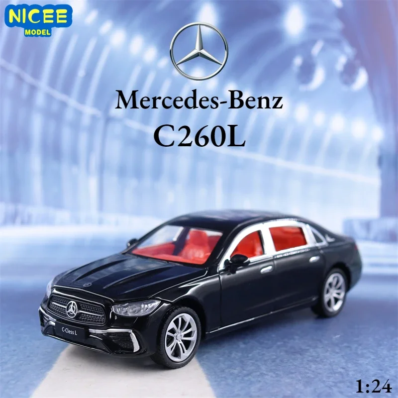 1:24 Mercedes-Benz C260L Hohe Simulation Diecast Metall Legierung Modell auto Sound Licht Ziehen Sammlung Kinder Spielzeug Geschenke y8