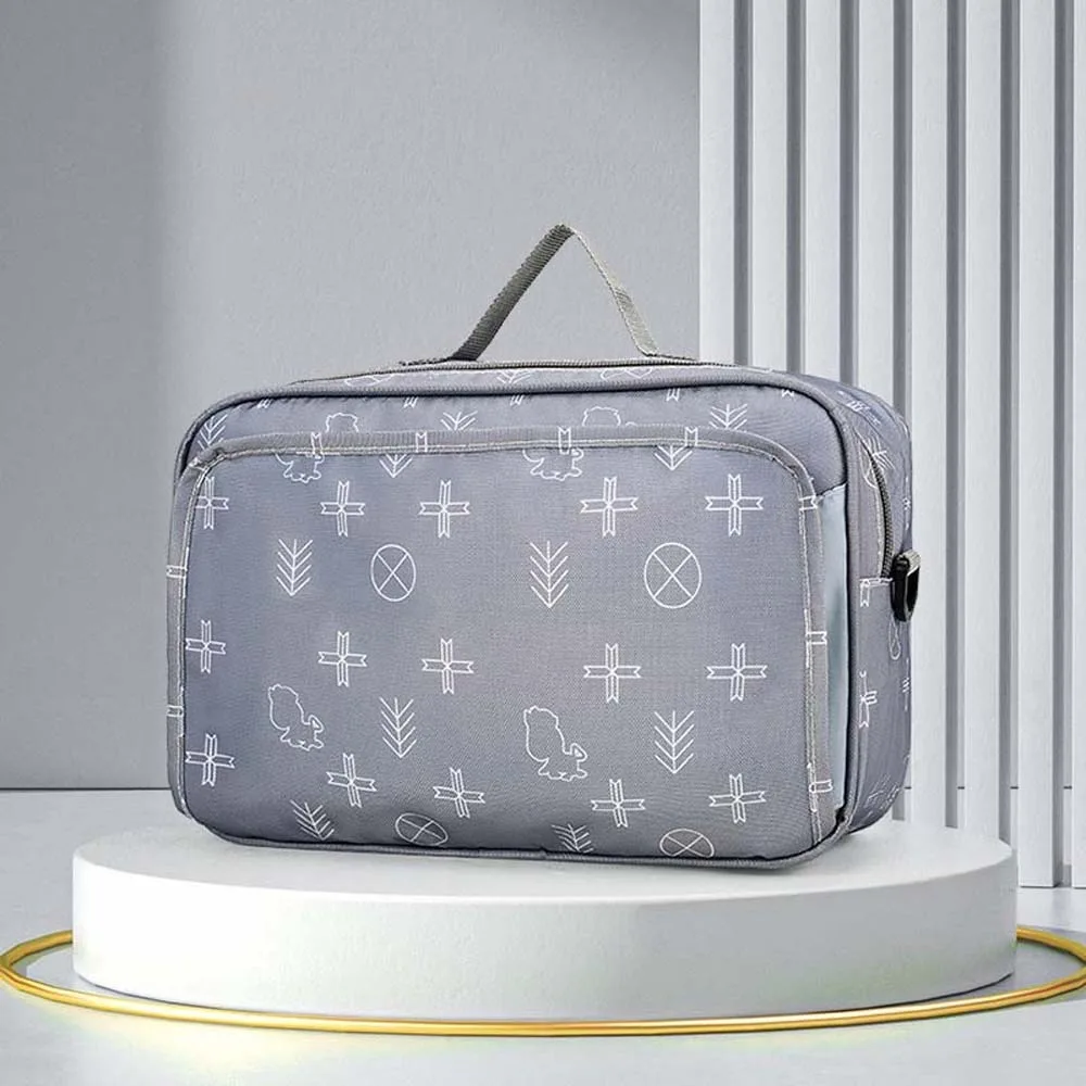 Weiche Windel-Aufbewahrungstasche, großes Fassungsvermögen, Nylon, Mama-Kutschen-Organizer, Anti-Spritzwasser-bedruckte Tasche für Make-up-Set, Babys