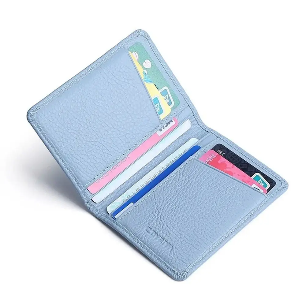 Portable Multi-card Slot Card Case Solid Color PU Leather ID package Card Holder Men Women