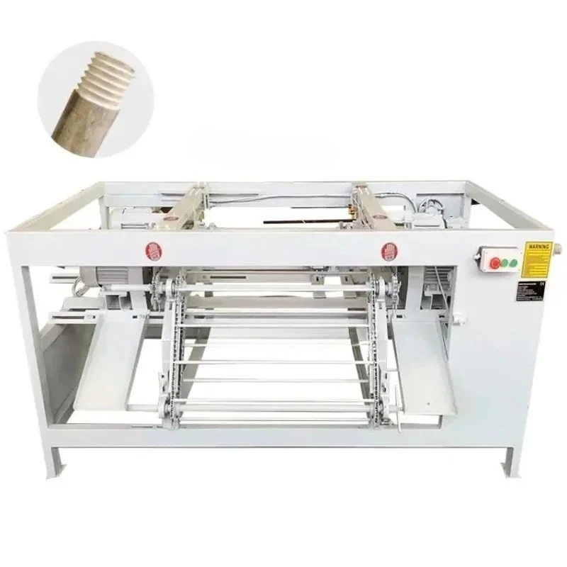 Wood Broom Stick Polishing And Sanding Machine round Stick Making Threading Machine for Woodworking