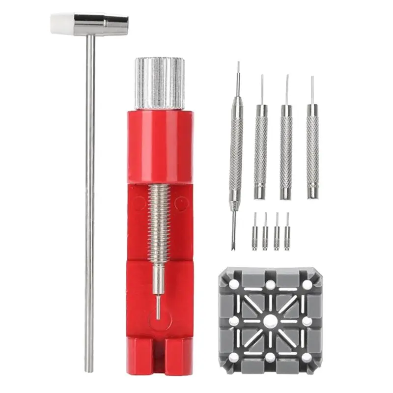 Stable- 11Pcs Watch Link & Pin Remover Kits Watch Band Tool Adjustable Remover Watch Repair Tool Metal Strap Bracelet Accessorie