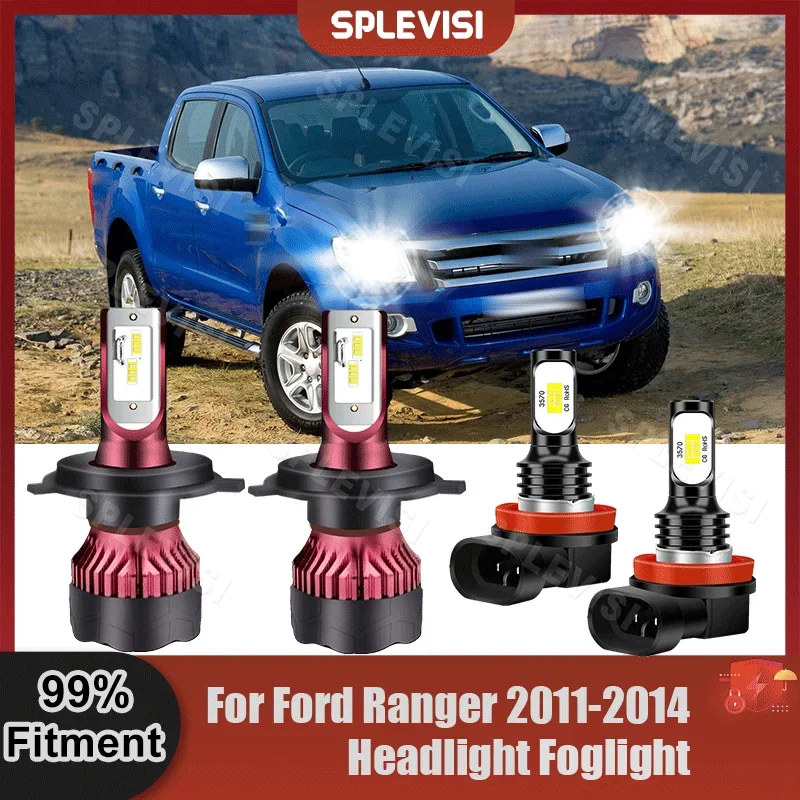 

Super Bright LED Headlight High Low Beam Foglamp H4+H11 Collocation Kit 270W For Ford Ranger 2011 2012 2013 2014 Car Light Bulbs