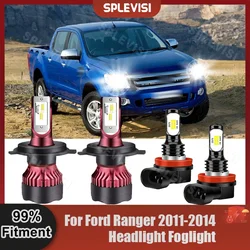 Super Bright LED Headlight High Low Beam Foglamp H4+H11 Collocation Kit 270W For Ford Ranger 2011 2012 2013 2014 Car Light Bulbs