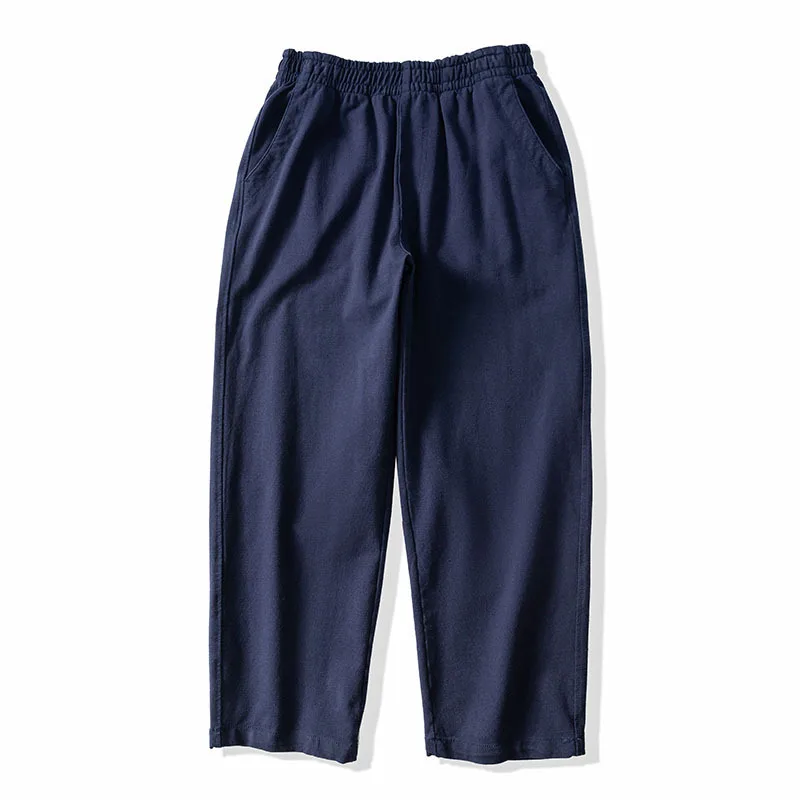 

Japanese Men's Simple Solid Color Overalls Pants Retro Washed Casual Loose Solid Color Jogging Work Pants Straight Long Trousers