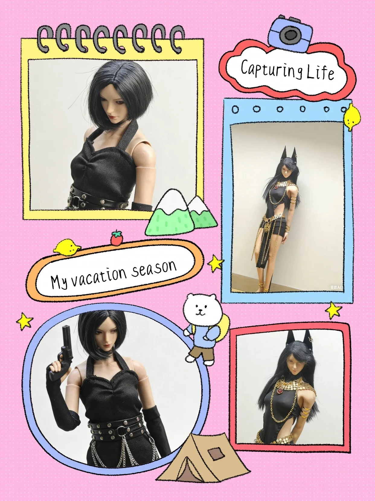 

1/6 Scale Female Soldier Special Agent Styling Set Exotic Suit Sleeveless Top Black Shorts Long Streamer For 12'' Action Figure