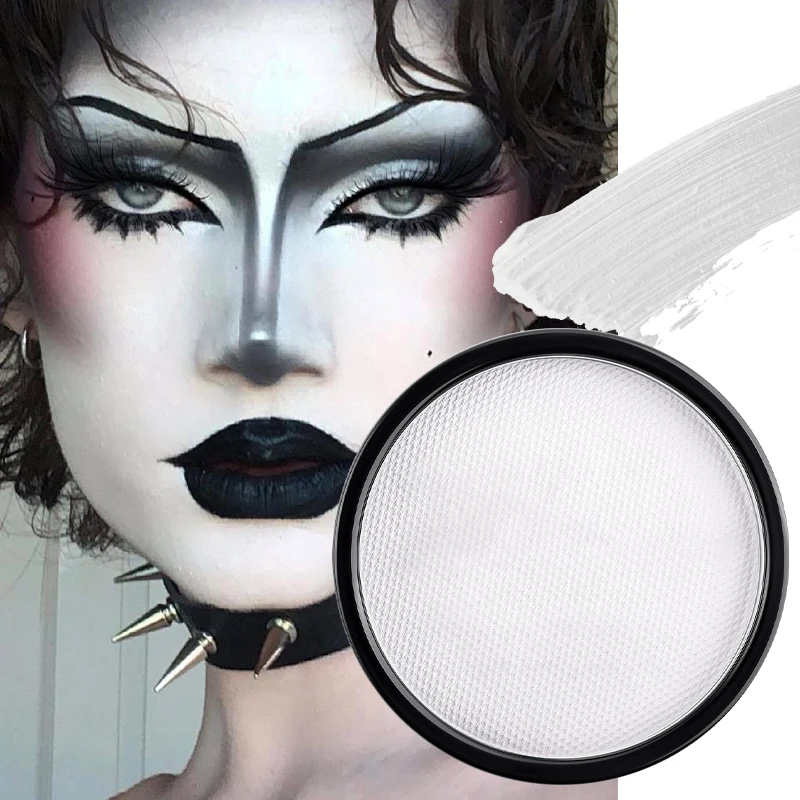 30g White Black Red Paint Water Based Makeup,Single Color for Adults for Skull,Witch,Goth,Cosplay,Halloween,Christmas,Party