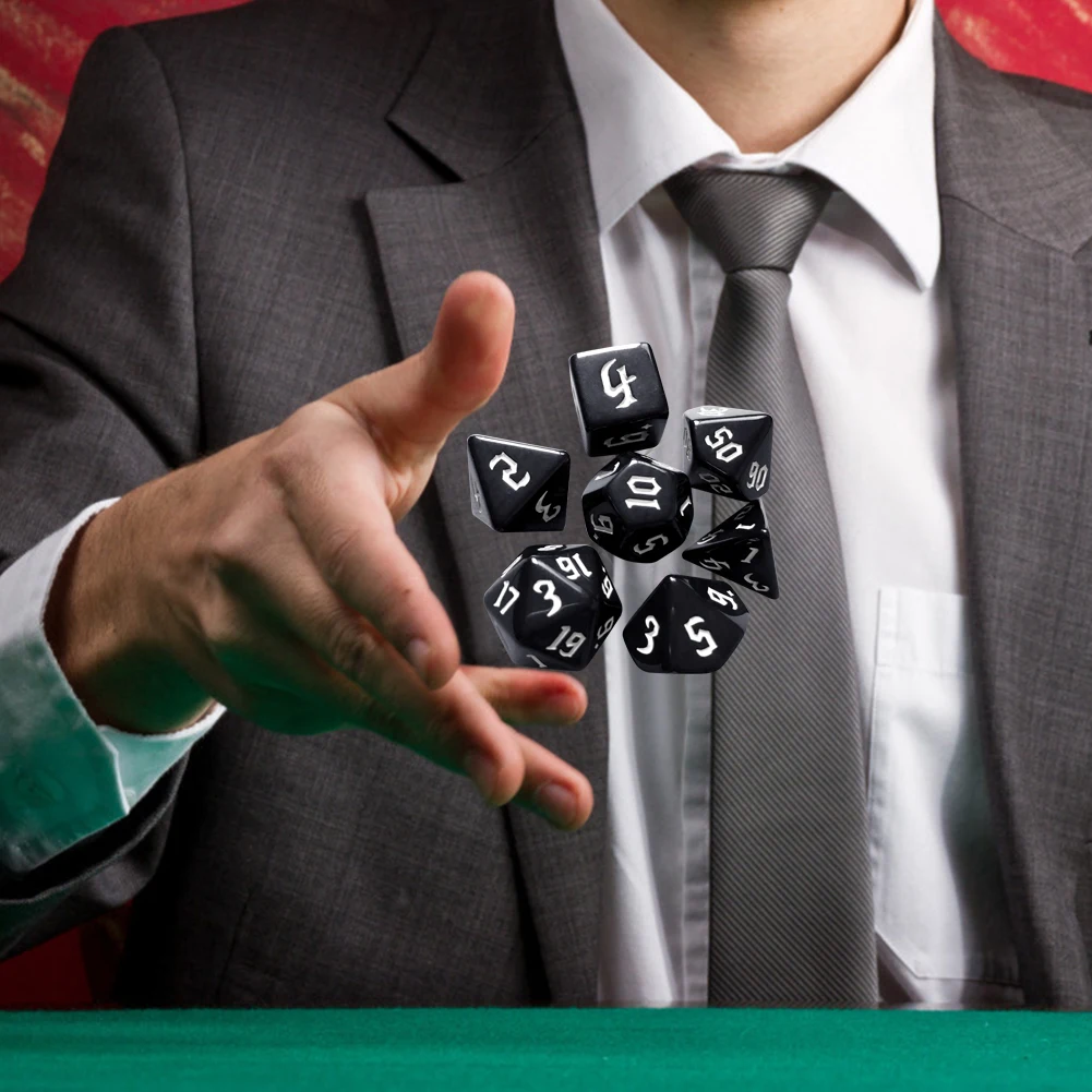 不透明カラー多面体7個セット多面体サイコロD4 D6 D8 D10 D12 D20 TRPGテーブルトップロールプレイングゲームDND HOT用