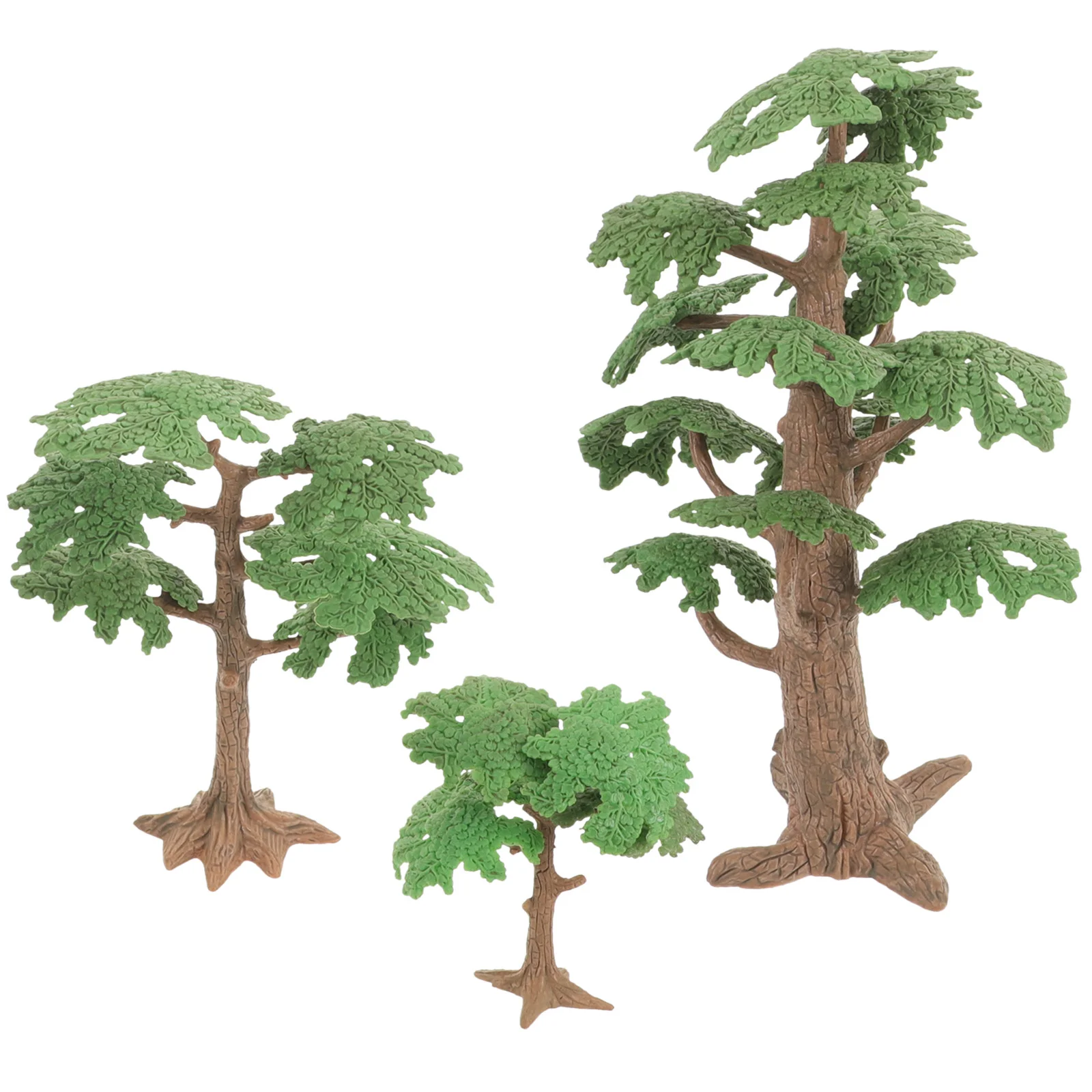 3 Pcs Architectural Models Artificial Tree Plant Adornment Easy to Carry Plastic Simulation Small