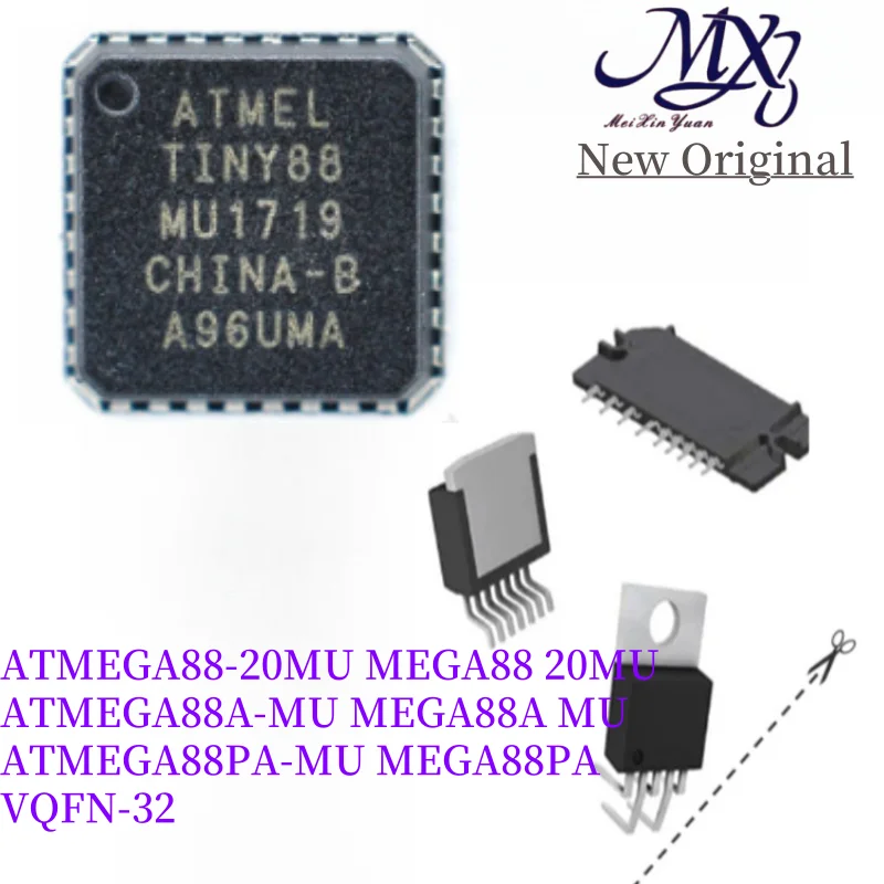 MXY ATMEGA88-20MU MEGA88 20MU ATMEGA88A-MU MEGA88A MU ATMEGA88PA-MU MEGA88PA VQFN-32  chip IC new original