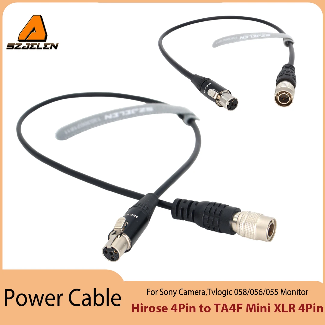 Hot Sale Hirose 4Pin To Mini XLR 4Pin Female 12V Power Cable For Sony Camera Tvlogic 055/056/058 Monitor Power Cord