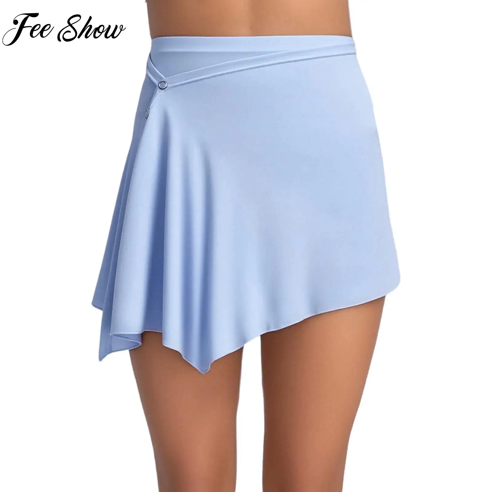

Women 2-piece Quick-Drying Sports Tennis Bottoms Yoga Gym Fitness Workout Costume High Waist Shorts with Irregular Wrap Skirt
