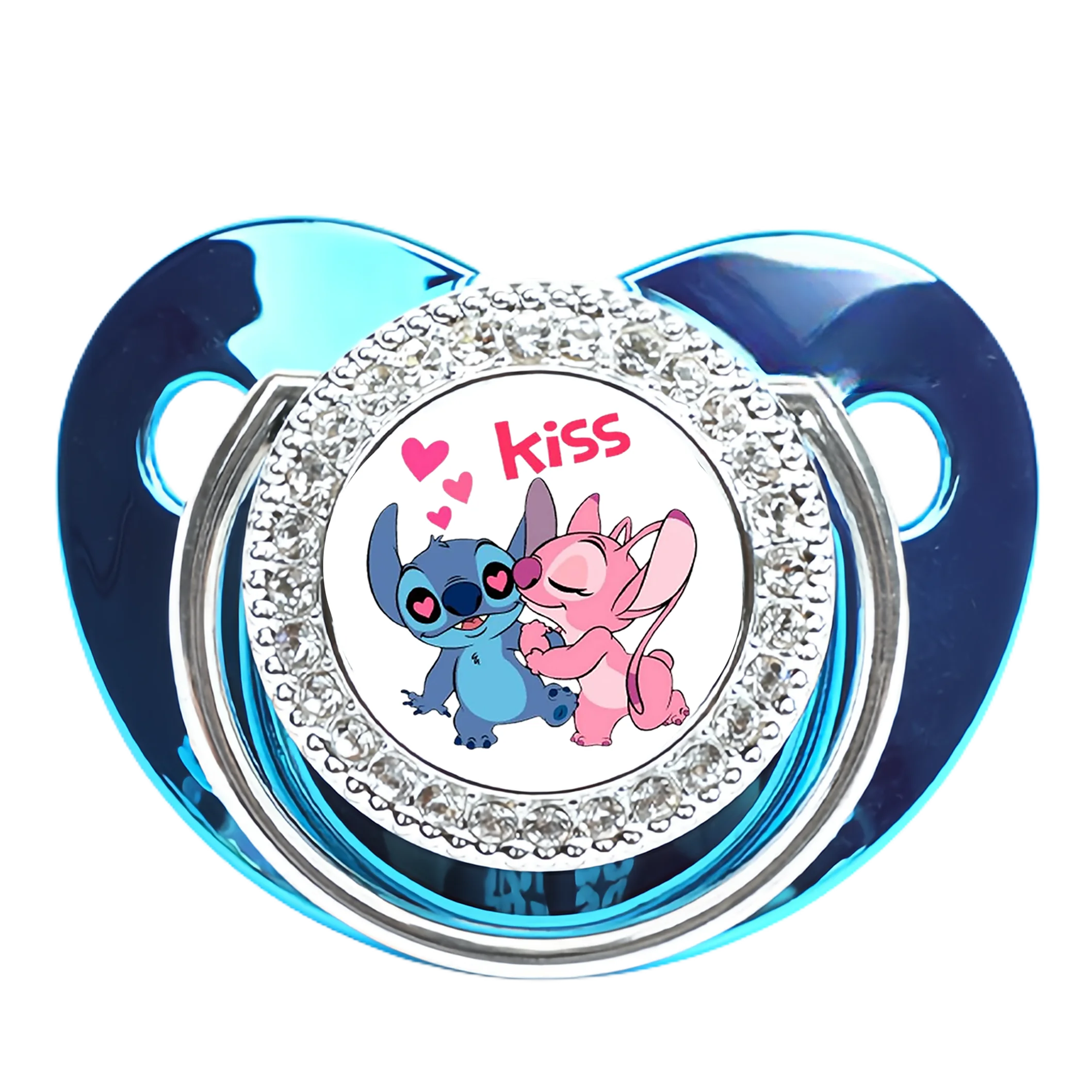 Neuer Baby-Schnuller Stitch-Druck BPA-freier Baby-Beißring Kleinkind-Schnuller Baby-Silikon-Schnuller glänzender Schnuller Geschenk für Jungen