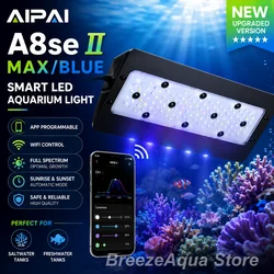 A8se II Max and Blue 240W WiFi App Control Programmable Marine Aquarium Fish Tank Coral Led Reef Light SPS LPS