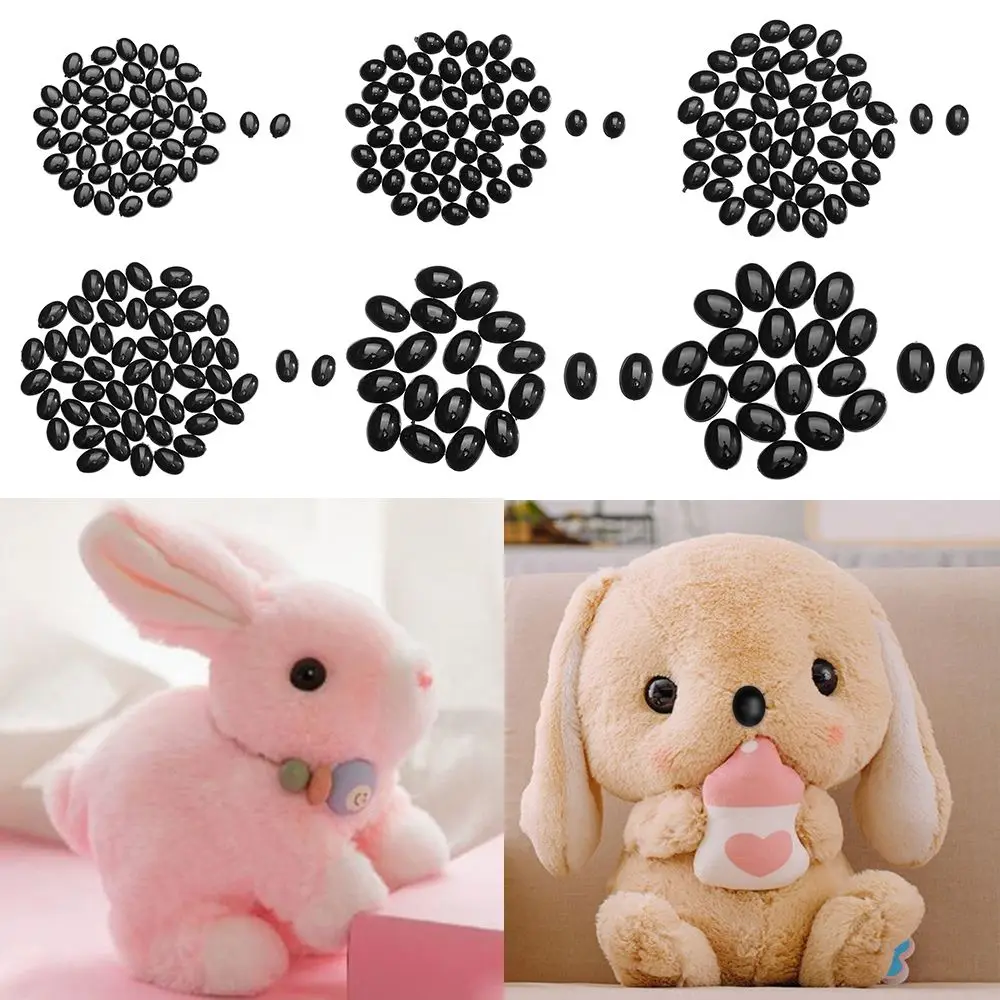 20/50pcs Plastic Oval Noses DIY Tool Bear Buttons Plush Dolls Accessories Doll Oval Noses Safety Parts Doll Animals Noses