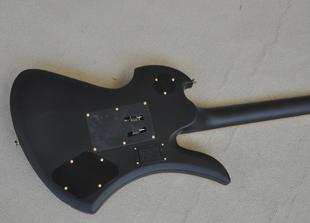 Left Hand 6 Strings Matte Black Electric Guitar with Rosewood Fretboard,Can be Customized