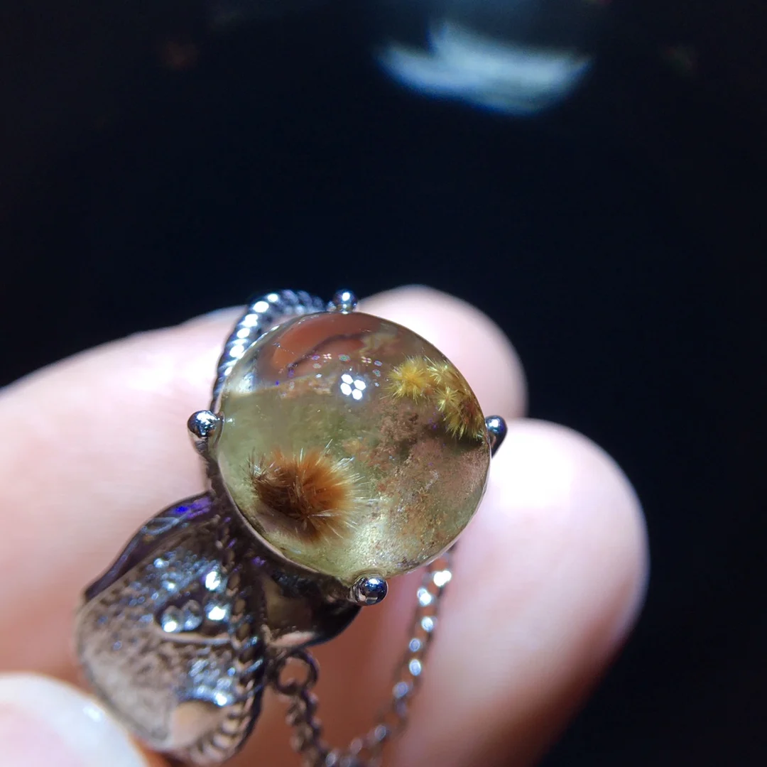 

Регулируемое кольцо из натурального золота с рутилированным кварцем 11,1/10,3 мм с цветком для женщин, серебро 925, желтые рутиловые бусины AAAAAA