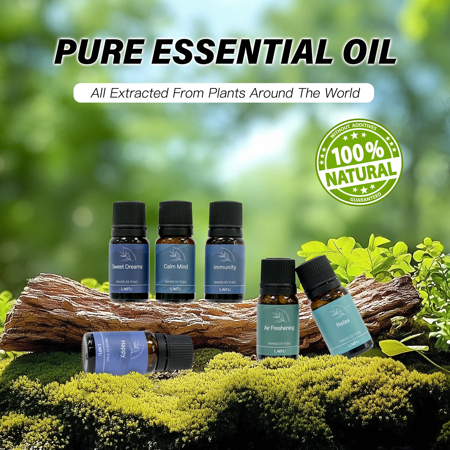 6x10ml Essential Oil Blend Set, Aromatherapy Essential Oil Kit, Fresh Air Deodorant for Home & Office, A Variety of Complex Fragrances for Diffuser & DIY Candles, Great Gift.