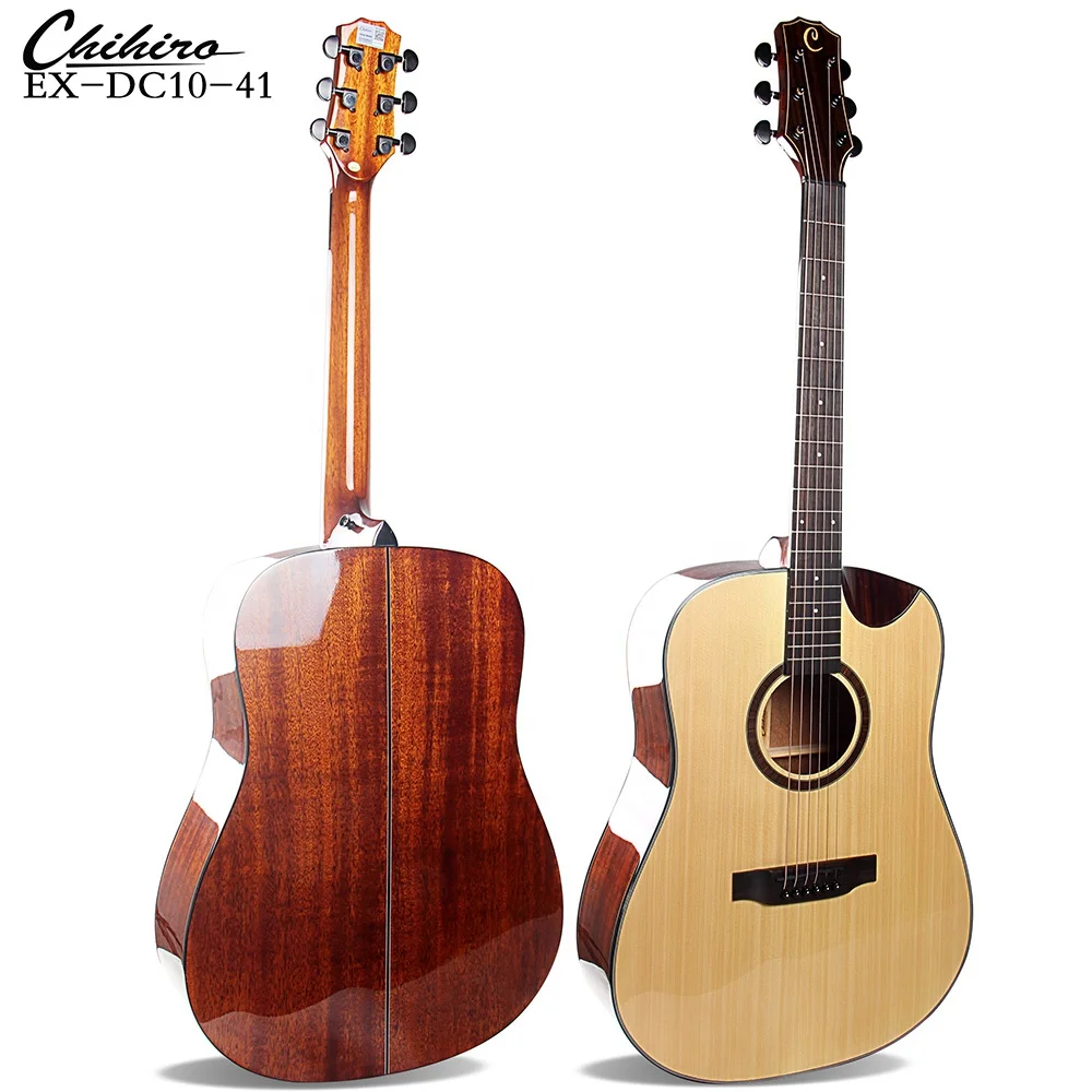 

EX-DC10-41 Hot Selling Chihiro Acoustic Guitar 41 Inch Cutaway Wholesale Ukulele Guitar For Sale