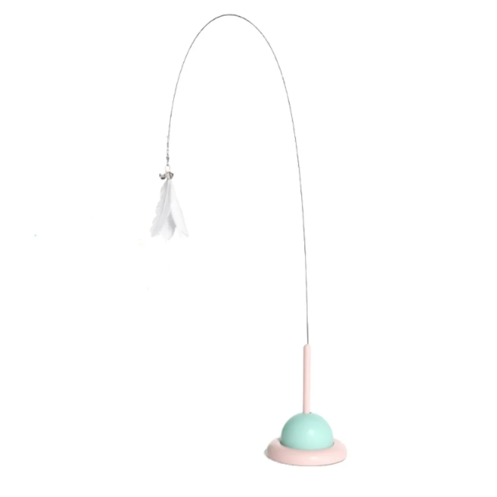 

Cat Toy with Feathers Bells Suction Cups, Interactive Sticks for Kittens to Play Exercise Indoors, Length More Than 90cm, One