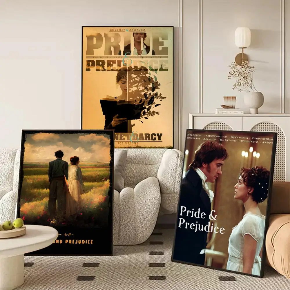 ملصق عتيق P_Pride and P_Prejudice ملصقات جدارية فنية جدارية مطبوعة للصور لديكور غرفة المعيشة المنزلية والممر #3